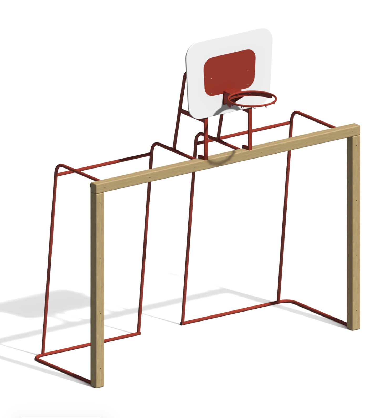Ворота для футбола с баскетбольным кольцом